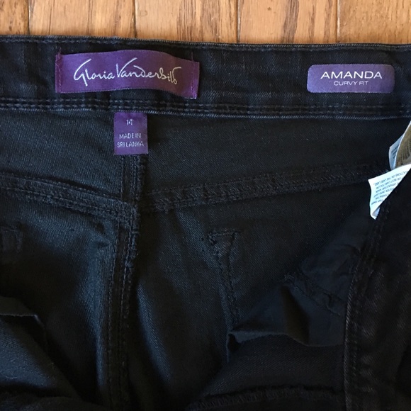 Classic Black Denim Jeans 14 Gloria Vanderbilt - Picture 4 of 5